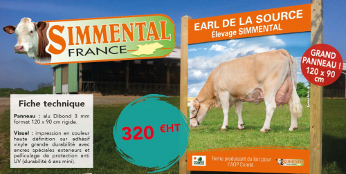 Offrez vous un panneau de ferme Simmental !