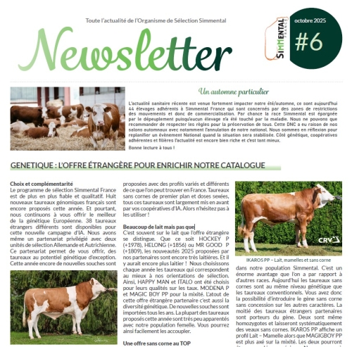 La nouvelle Newsletter vient de paraitre !