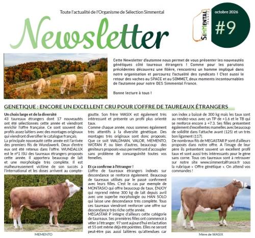 Notre nouvelle newsletter est disponible !